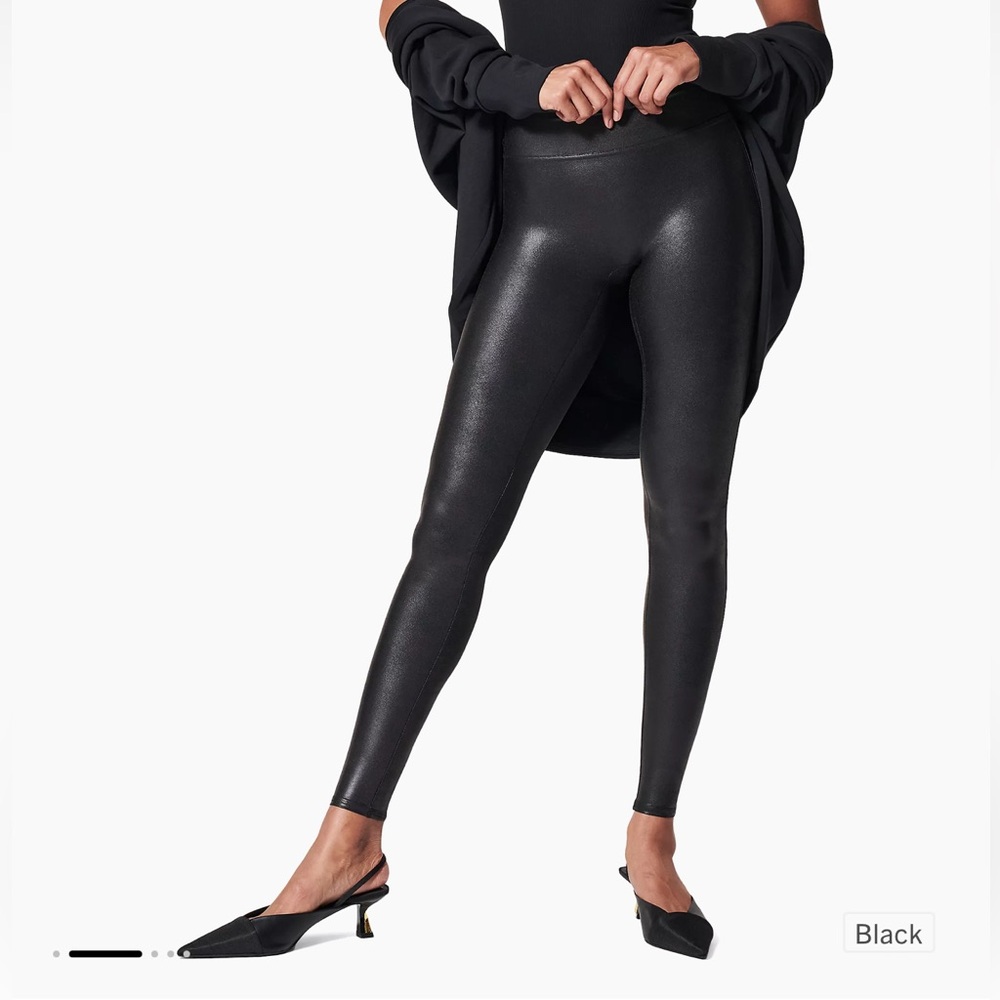 Spanx Black Faux Leather Leggings - Picture 2 of 6